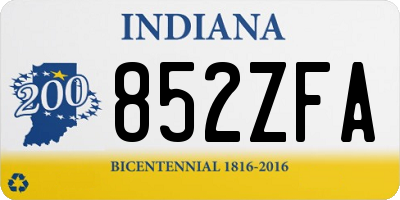 IN license plate 852ZFA