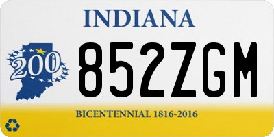 IN license plate 852ZGM