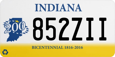 IN license plate 852ZII