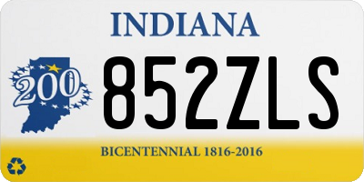 IN license plate 852ZLS