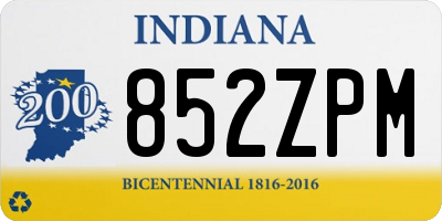 IN license plate 852ZPM