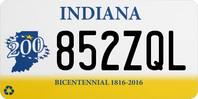 IN license plate 852ZQL