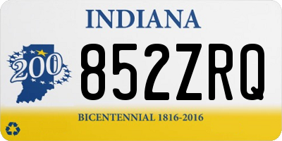 IN license plate 852ZRQ