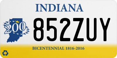 IN license plate 852ZUY