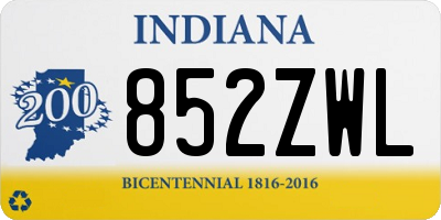 IN license plate 852ZWL