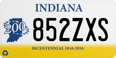 IN license plate 852ZXS