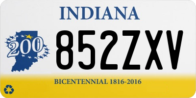 IN license plate 852ZXV