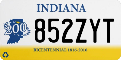 IN license plate 852ZYT