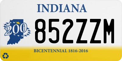 IN license plate 852ZZM