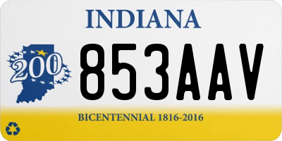 IN license plate 853AAV