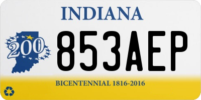 IN license plate 853AEP