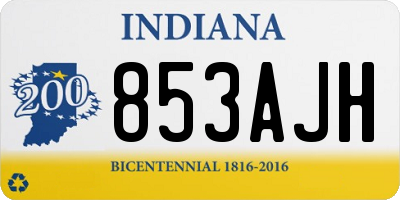 IN license plate 853AJH
