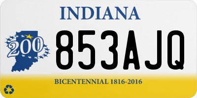 IN license plate 853AJQ
