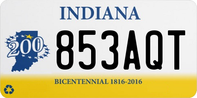 IN license plate 853AQT