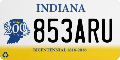 IN license plate 853ARU