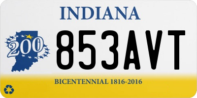 IN license plate 853AVT