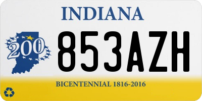 IN license plate 853AZH