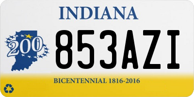 IN license plate 853AZI