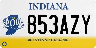IN license plate 853AZY