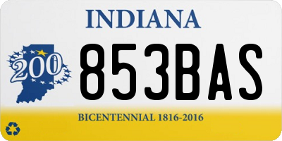 IN license plate 853BAS