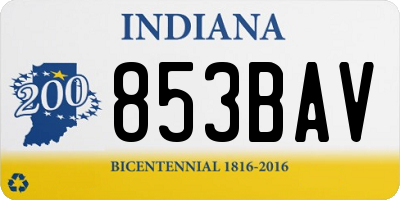 IN license plate 853BAV
