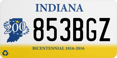 IN license plate 853BGZ