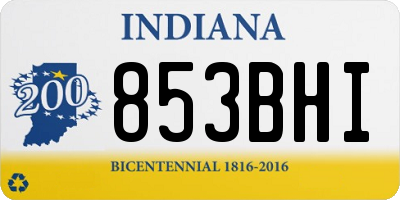 IN license plate 853BHI