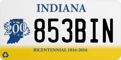 IN license plate 853BIN