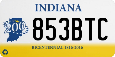 IN license plate 853BTC