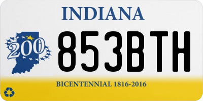 IN license plate 853BTH