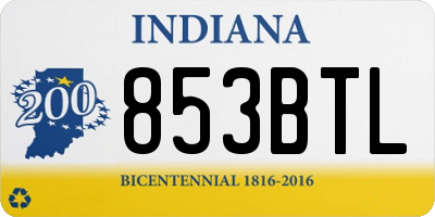 IN license plate 853BTL