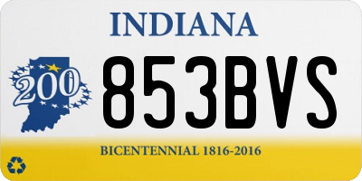 IN license plate 853BVS
