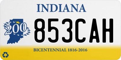 IN license plate 853CAH