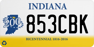 IN license plate 853CBK