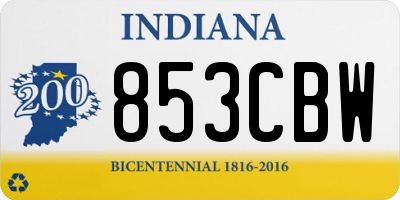 IN license plate 853CBW