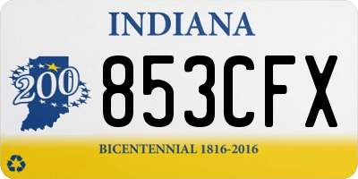 IN license plate 853CFX