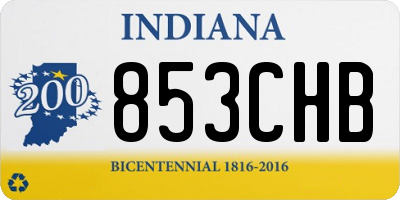 IN license plate 853CHB