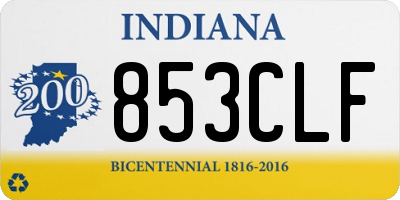 IN license plate 853CLF