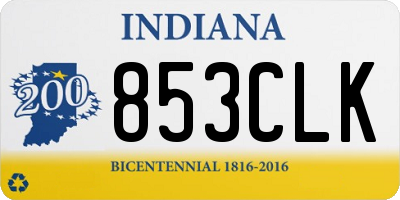 IN license plate 853CLK