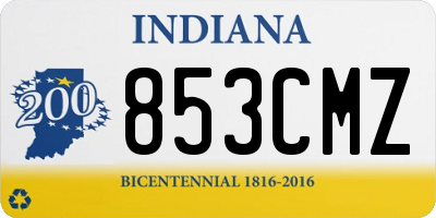 IN license plate 853CMZ