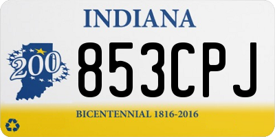IN license plate 853CPJ