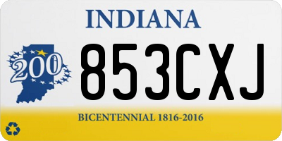 IN license plate 853CXJ