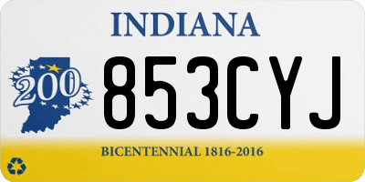 IN license plate 853CYJ