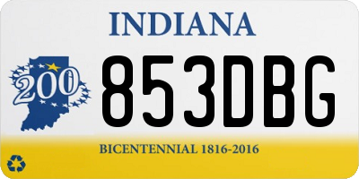 IN license plate 853DBG