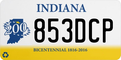 IN license plate 853DCP