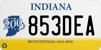 IN license plate 853DEA