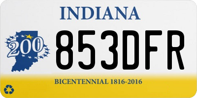 IN license plate 853DFR