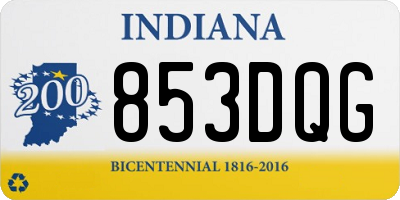 IN license plate 853DQG