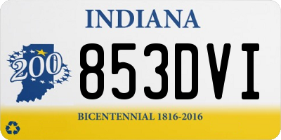 IN license plate 853DVI