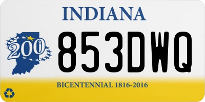 IN license plate 853DWQ